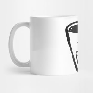 Coffee Cup Doodle Black Mug